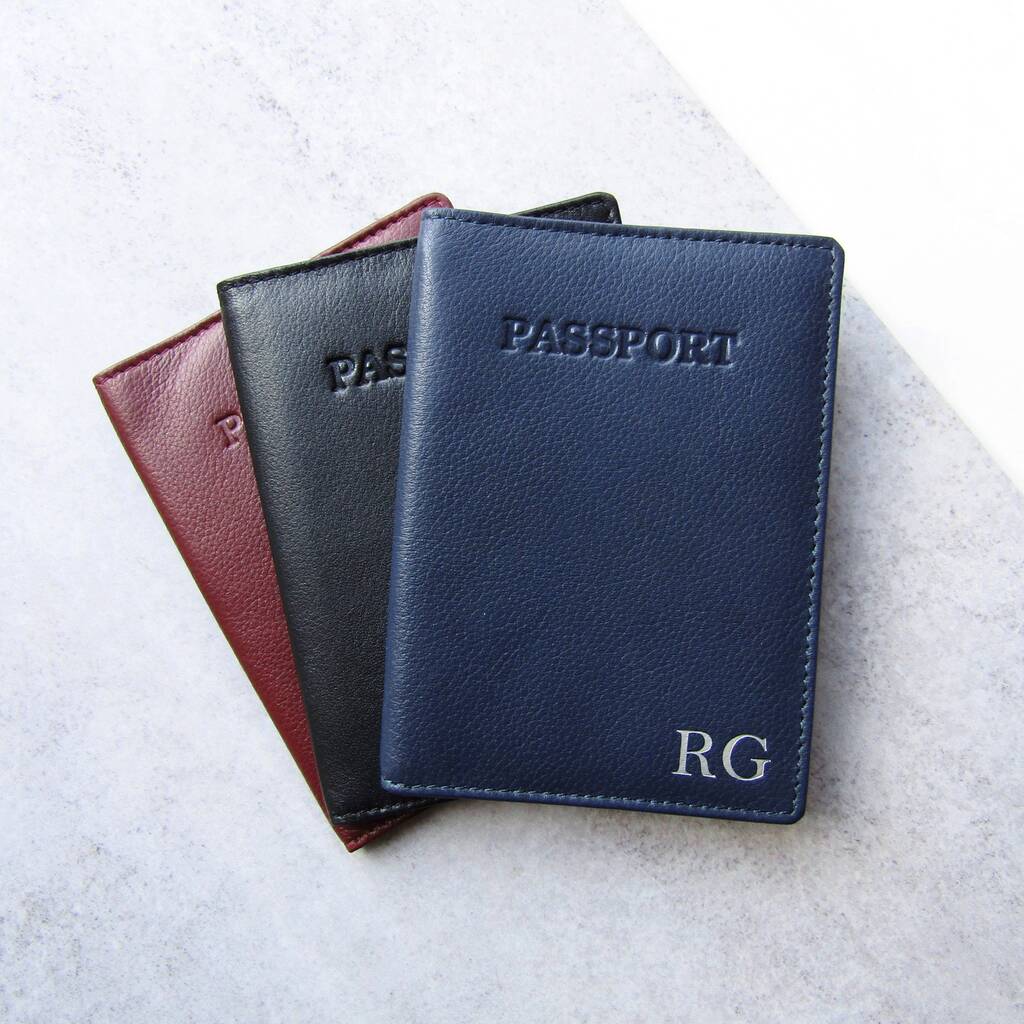 Personalised Leather Passport Cover, 1 of 4