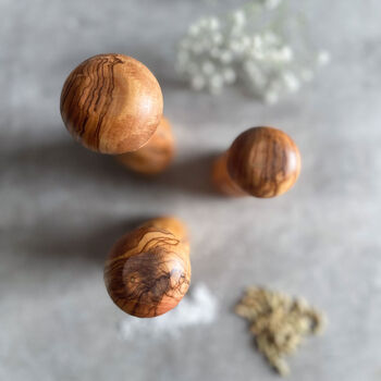 Traditional Natural Olive Wood Salt Or Pepper Grinder, 4 of 4