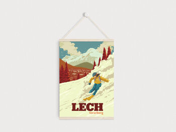 Lech Ski Resort Austria Travel Poster Art Print, 6 of 8