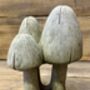 Stone Mushrooms Set Of Three On A Base, thumbnail 2 of 6