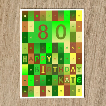 Personalised 80th Birthday Card Age And Name 1945, 4 of 10