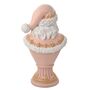 Regal Tidings Large Pink Blush Santa Bust Christmas Decoration, thumbnail 4 of 5