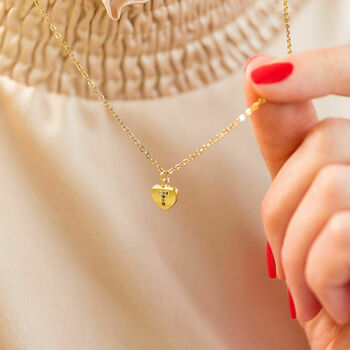 Gold Plated Heart Necklace With Rainbow Alphabet Letter, 3 of 8