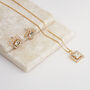 Swarovski Crystal Square Necklace And Earrings Set, thumbnail 6 of 6