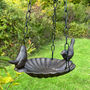 Kington Hanging Cast Iron Garden Bird Bath, thumbnail 1 of 6