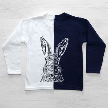 Childs Peeping Rabbit Long Sleeve T Shirt, 2 of 3