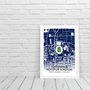 Tottenham Hotspur Stadium Football Gift Art Map A3 Print, thumbnail 3 of 4