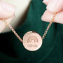 Personalised Rainbow Rose Gold Tone Disc Necklace For Her, thumbnail 2 of 3