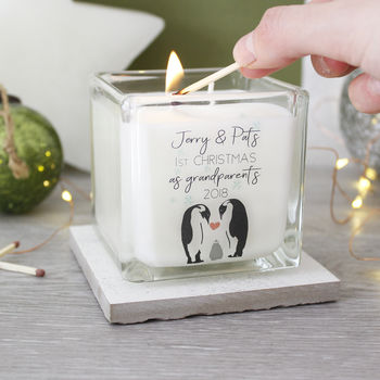 Grandparents First Christmas Penguin Scented Candle, 5 of 6