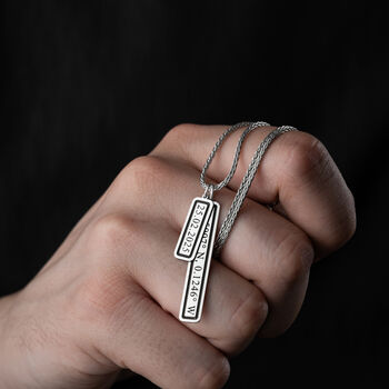 Personalised Men’s Coordinates And Date Necklace, 5 of 8