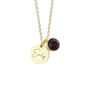 Personalised Gold Plated Birth Crystal Disc Necklace, thumbnail 4 of 12