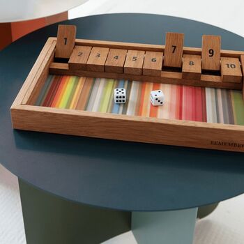 Family Game 'Shut The Box' In Colourful Wooden Box, 7 of 7