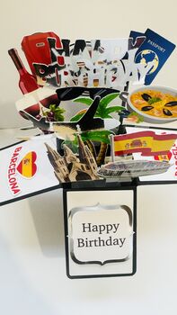 Personalisable Barcelona Themed 3D Greeting/Gift Card, 5 of 7