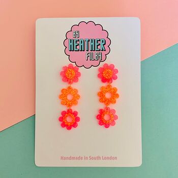 Daisy Chain Flower Earrings *More Colours Available*, 4 of 4