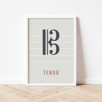 Tenor Clef Print | Music Theory Poster, 2 of 10