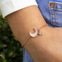 Pave Moon And Star Charm Bracelet, thumbnail 4 of 10