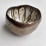 Handmade Gold Round Ceramic Ring Dish Bowl Jewel Holder, thumbnail 5 of 6