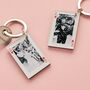 Personalised Playing Card Photo Keyring Set For Couples, thumbnail 1 of 5