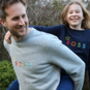 Dad And Me Embroidered Empowering Organic Sweatshirts, thumbnail 2 of 9