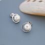 Genuine Freshwater Pearl And Circle Stud Earrings, thumbnail 6 of 12