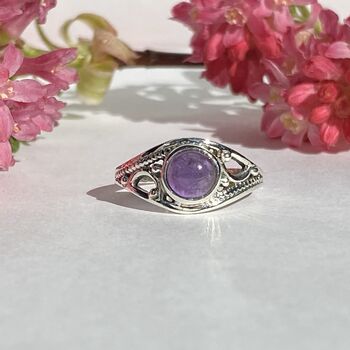 Solid Silver Rings With Chakra Gemstones, 10 of 12