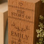 Personalised Solid Oak Wedding Bookends | Custom Engraved, thumbnail 5 of 7