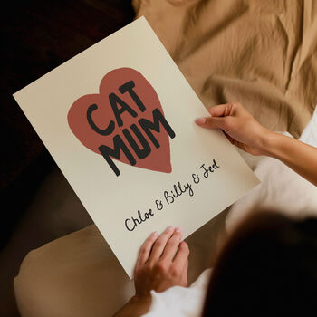 Personalised Cat Mum Print, 8 of 11