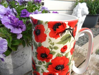 Large China Jug In Vibrant Poppy Design, 5 of 8