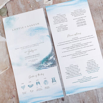 Ocean Road Concertina Wedding Invitations, 3 of 7