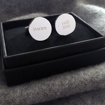 Personalised Cufflinks. Gift For Daddy, 3 of 3