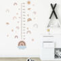 Removable Height Chart Rainbow Hearts Wall Sticker, thumbnail 6 of 7