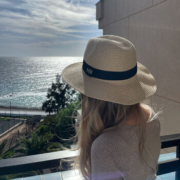Personalised Fedora Straw Hat, 2 of 10
