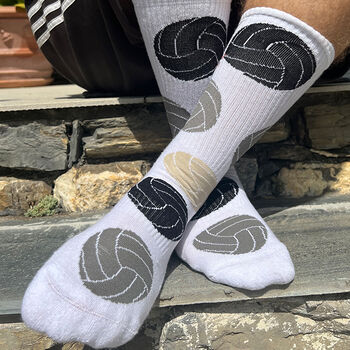 Football Men's Upcycled Crew Socks, 2 of 4