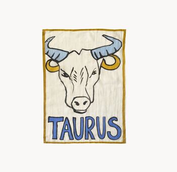 Zodiac Sign Printed Tea Towel, 7 of 12
