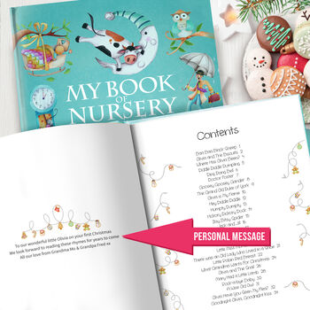 My First Christmas Nursery Rhymes And Personalised Poems Book, 3 of 10