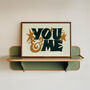 You And Me Print, Couples Wall Art, thumbnail 4 of 8