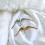 Swallow Bird Brooch Lapel Pin In 16k Gold Or Silver, thumbnail 4 of 6