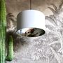 Silver Lemur Lampshades In Cloud Grey Cotton, thumbnail 1 of 10