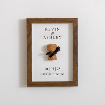 Personalised First Toast Cork Saver Frame, 2 of 4