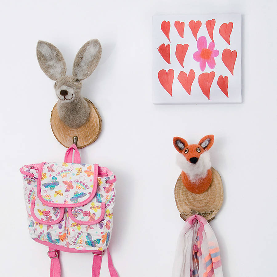 felt animal head wall hooks by twenty six degrees