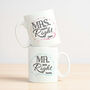 Personalised Mr And Mrs Right Mug Set, thumbnail 1 of 3