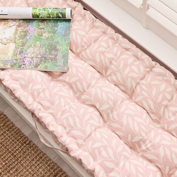 Botanical Blush Reversible Bench Cushion, 3 of 5