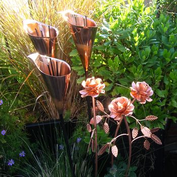 One Copper Cala Lily Garden Sculpture Lt246, 7 of 12