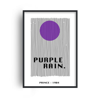 Purple Rain Giclée Retro Art Print, 2 of 3