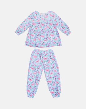 Children's Cotton Pyjama Set Flutterby Butterfly, 4 of 6