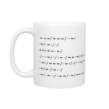 Morse Code Personalised Message Ceramic Mug, 4 of 8