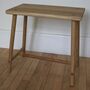 Handmade Solid Oak Table With Braced Legs, thumbnail 1 of 12