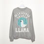 Fa La La Llama Women's Festive Christmas Sweatshirt, thumbnail 3 of 3