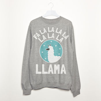 Fa La La Llama Women's Festive Christmas Sweatshirt, 3 of 3