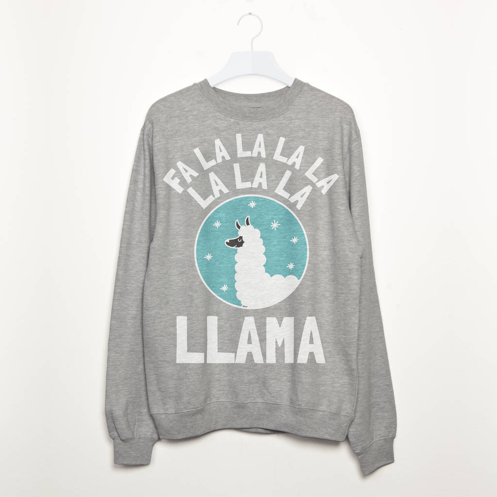 Fa La La Llama Women's Festive Christmas Sweatshirt By Batch1 ...